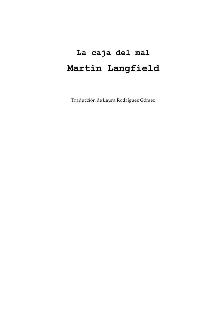 Portada de La caja del mal